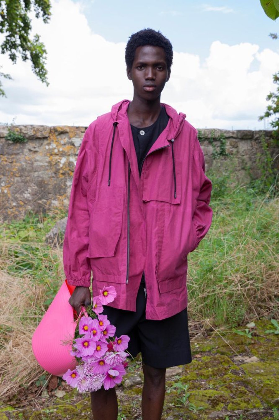 Clothing Toogood Outerwear | The Tinker Jacket / Proofed Cotton Magenta