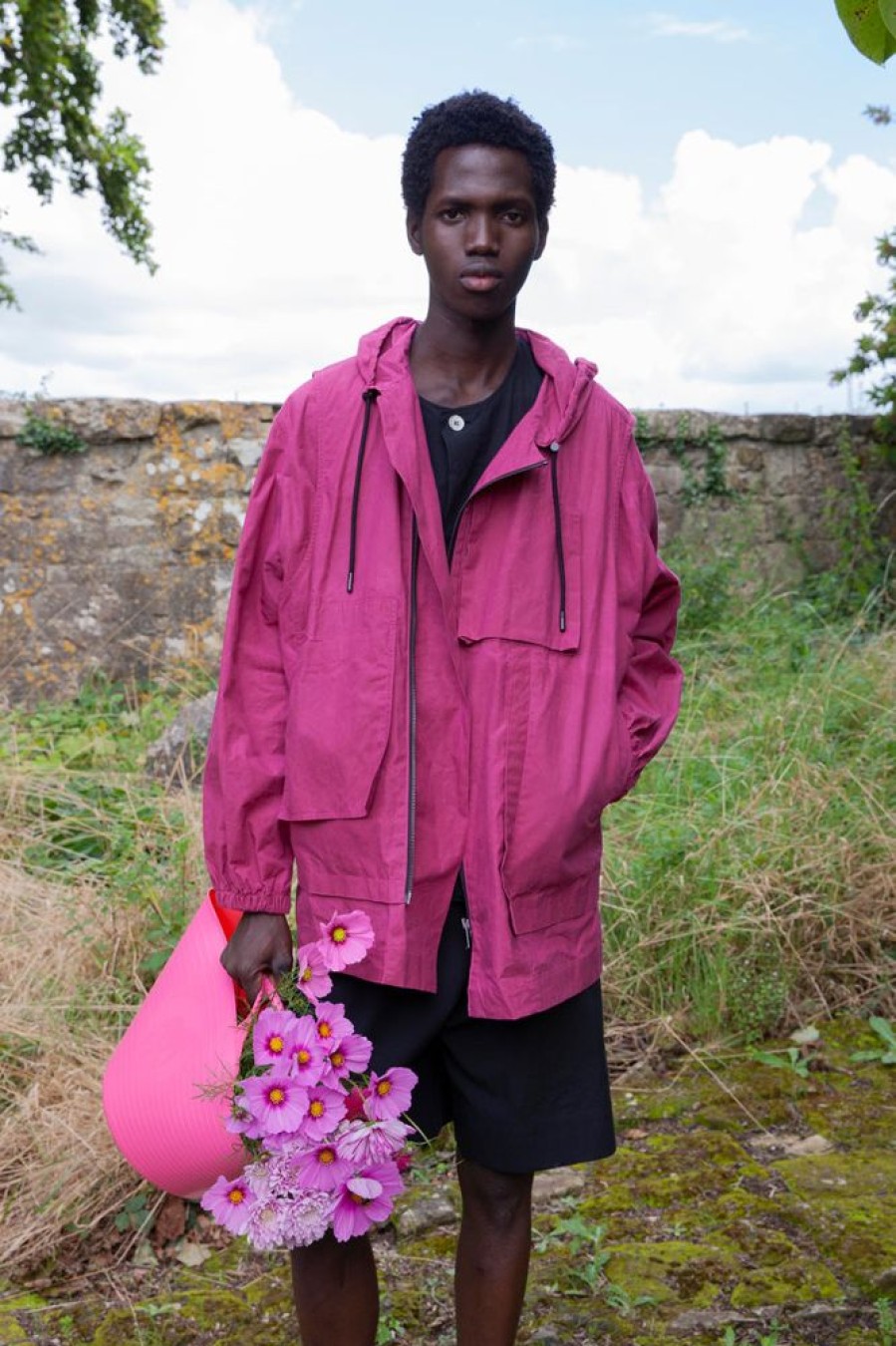 Clothing Toogood Outerwear | The Tinker Jacket / Proofed Cotton Magenta