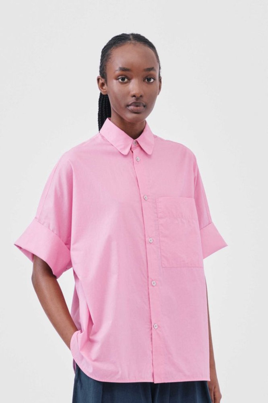 Clothing Toogood Shirts | The Tinker Shirt / Lw Textured Cotton Gum