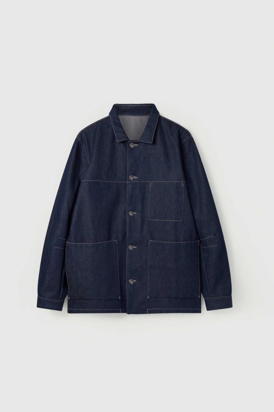 Clothing Toogood Jackets | The Carpenter Jacket / Organic Denim Indigo