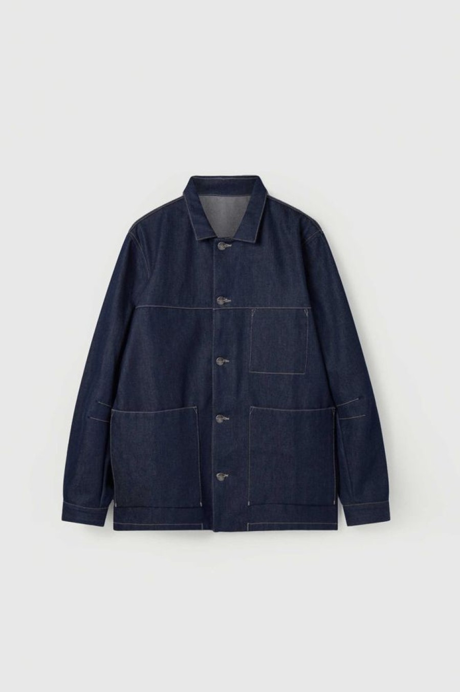 Clothing Toogood Outerwear | The Carpenter Jacket / Organic Denim Indigo