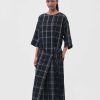 Clothing Toogood Dresses | The Sieve Maker Dress / Window Check Linen Flint/ Raw