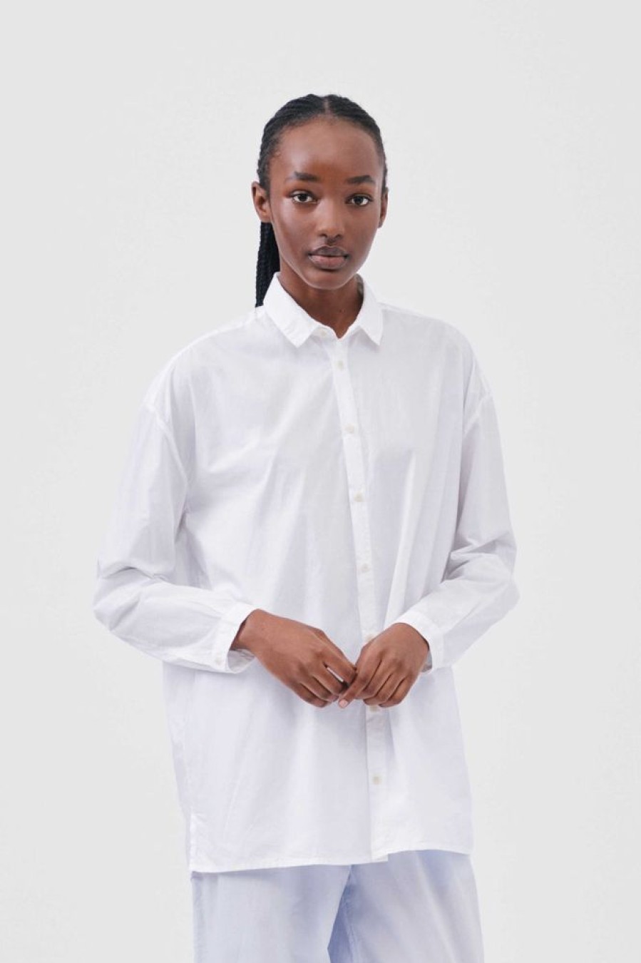 Clothing Toogood Shirts | The Draughtsman Shirt / Poplin Chalk