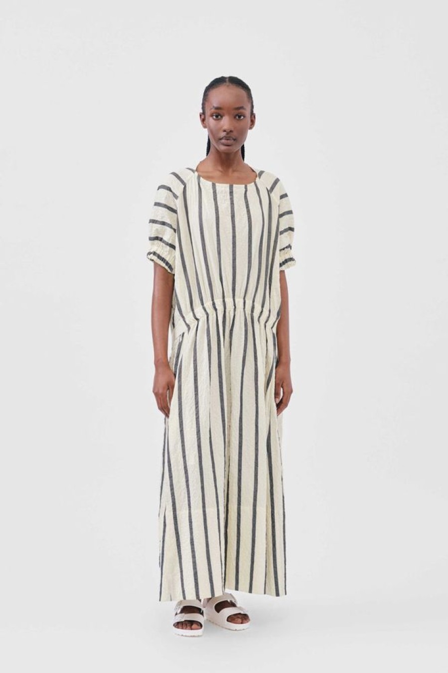 Clothing Toogood Dresses | The Acrobat Dress / Bold Stripe Flint/ Raw