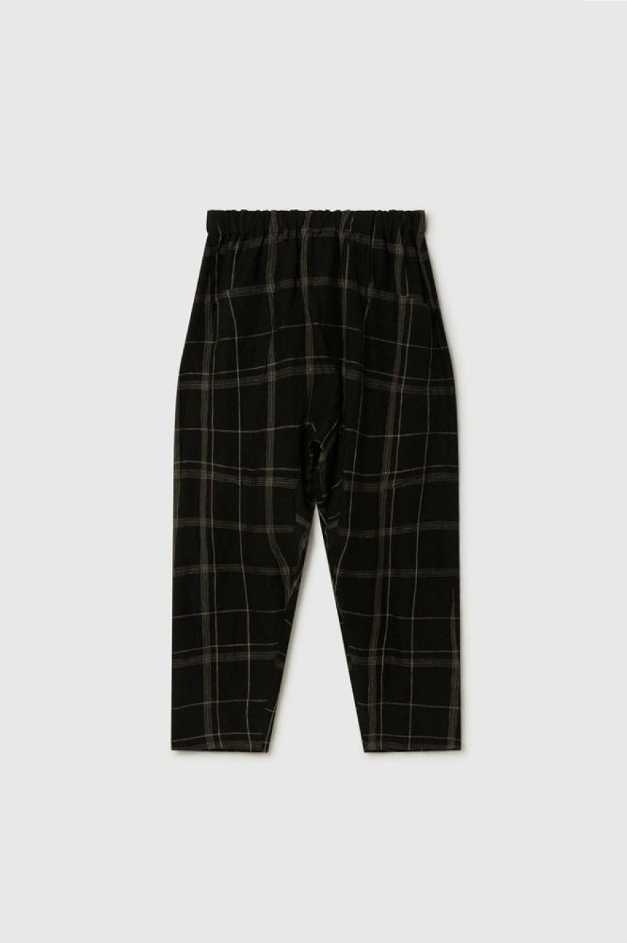 Clothing Toogood Trousers | The Perfumer Trouser / Window Check Linen Flint/ Raw