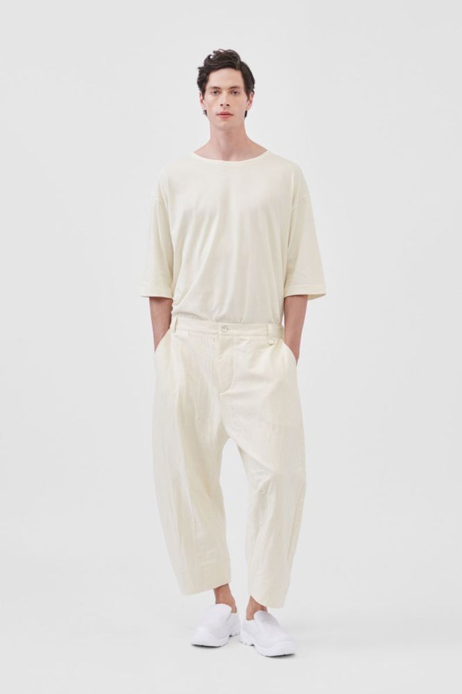 Clothing Toogood Trousers | The Tinner Trouser / Creased Cotton Twill Raw