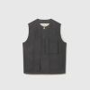 Clothing Toogood Outerwear | The Tinker Gilet / Proofed Cotton Charcoal