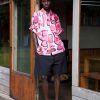 Clothing Toogood Shirts | The Tinker Shirt / Tinker Print Poplin Pink