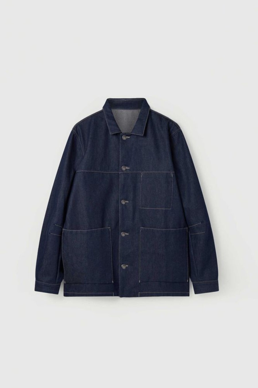 Clothing Toogood Jackets | The Carpenter Jacket / Organic Denim Indigo