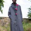 Clothing Toogood Outerwear | The Messenger Coat / Proofed Cotton Charcoal