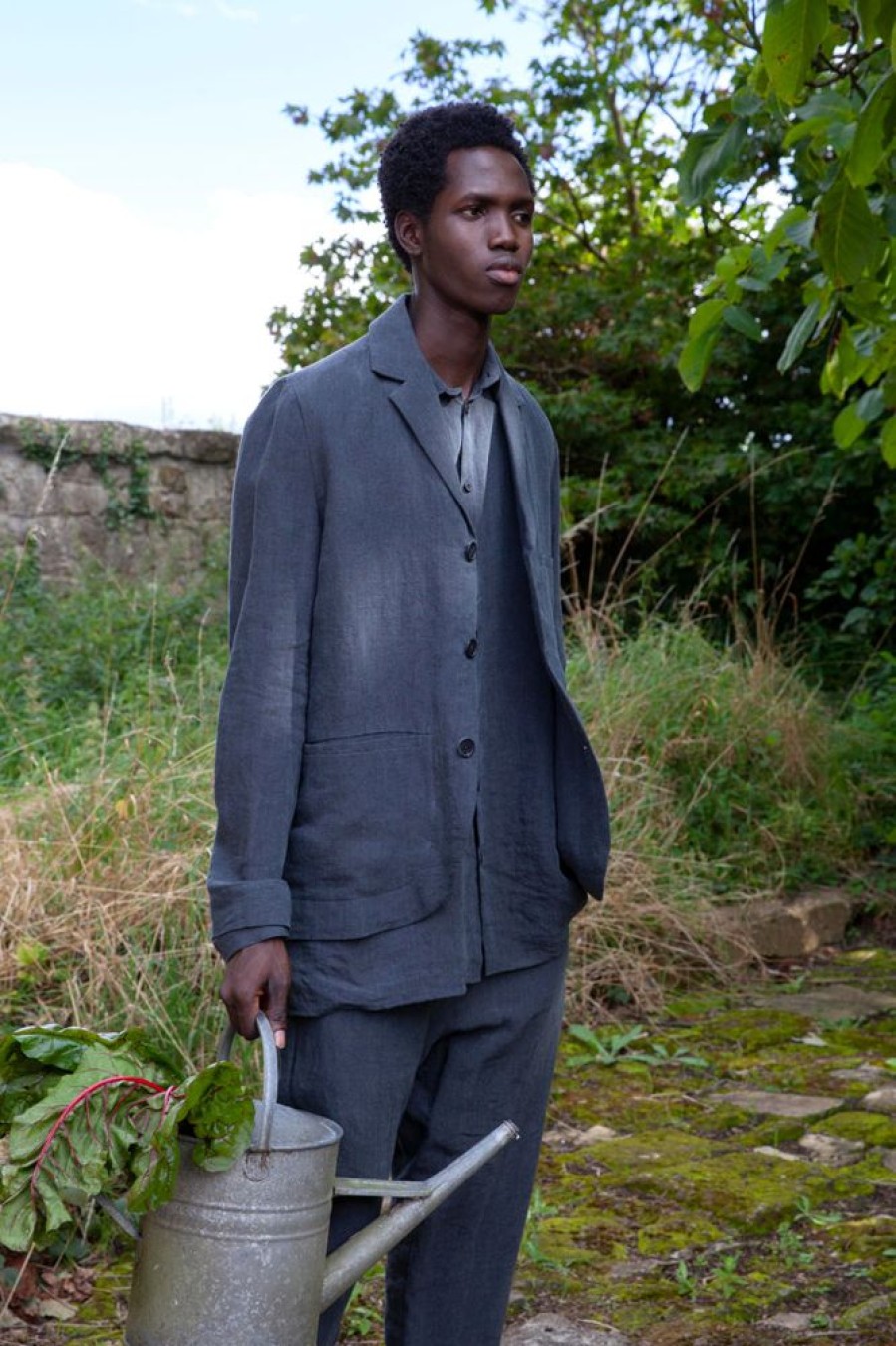 Clothing Toogood Jackets | The Botanist Jacket / Laundered Linen Pewter