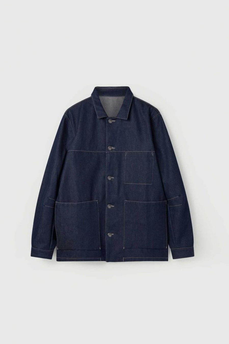 Clothing Toogood Jackets | The Carpenter Jacket / Organic Denim Indigo