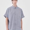 Clothing Toogood Shirts | The Tinker Shirt / Lw Textured Cotton Tin