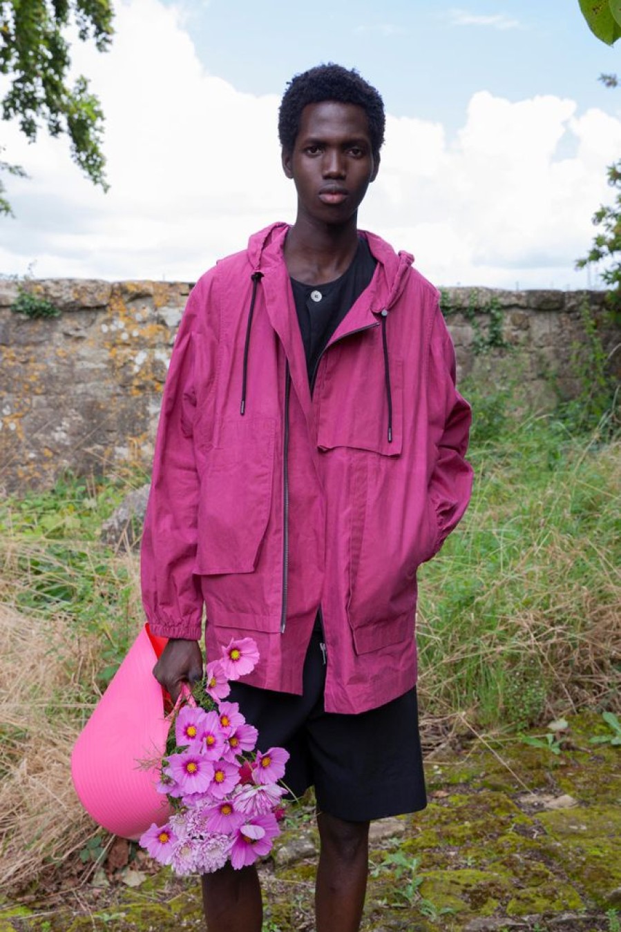 Clothing Toogood Outerwear | The Tinker Jacket / Proofed Cotton Magenta