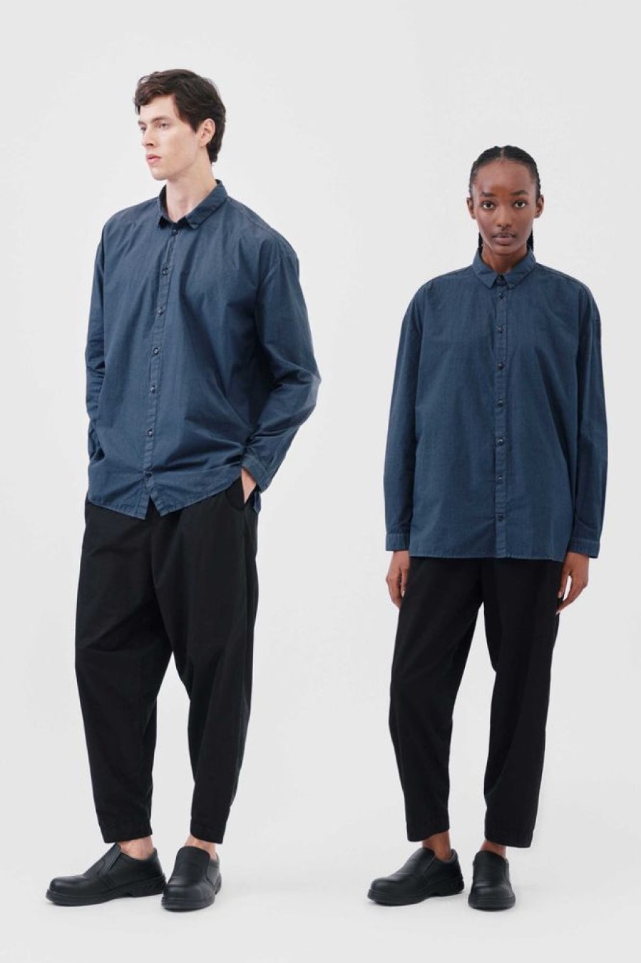 Clothing Toogood Shirts | The Draughtsman Shirt / Poplin Basalt