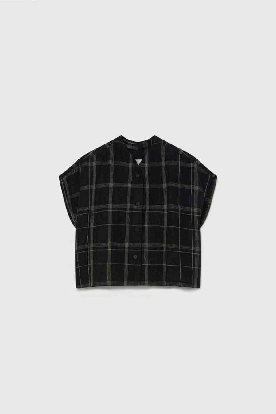 Clothing Toogood Shirts | The Chandler Shirt / Window Check Linen Flint/ Raw